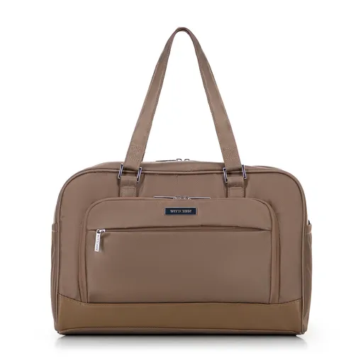 Hnedá multifunkčná cestovná taška do lietadla s RFID ochranou a organizérom 56-3S-705-86