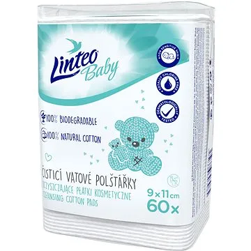 LINTEO BABY Vatové čistiace vankúšiky 60 ks (8595686303085)