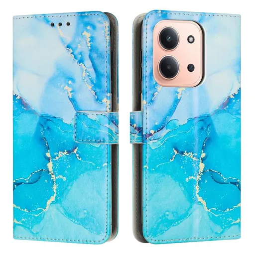 ART MARBLE Peňaženkový kryt pre Xiaomi Redmi 15C / Redmi 15C 5G BLUE
