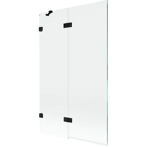 MEXEN/S - Lunar vaňová zástena 2-krídlová ľavá 110 x 150, transparent, čierna 897-110-100-70-00-L
