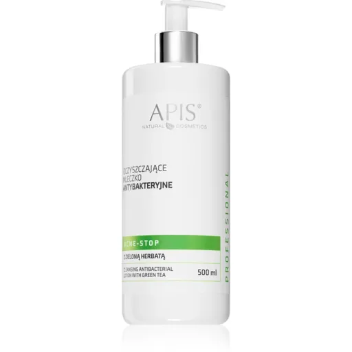 Apis Natural Cosmetics Acne-Stop Home TerApis čistiace a odličovacie mlieko so zeleným čajom 500 ml