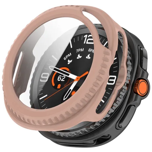 PC FULL COVER Plastový kryt so sklom pre Samsung Galaxy Watch8 Classic 46mm staroružový