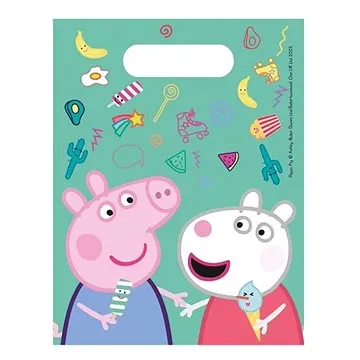 Plastové tašky na darčeky ,,Prasiatko Peppa, 6 ks (5201184911020)