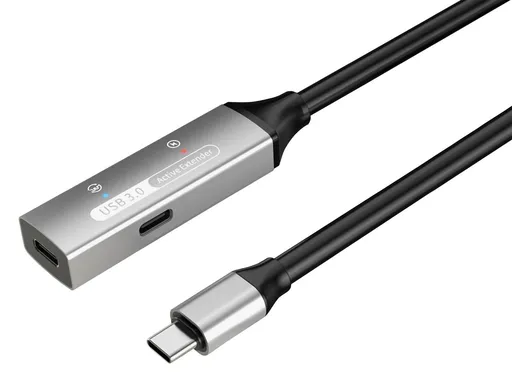 PREMIUMCORD USB-C repeater a predlžovací kábel Male-Female, 5Gbps Aluminium 10m