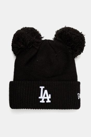 Čiapka New Era LOS ANGELES DODGERS čierna farba, z hrubej pleteniny, 60565277