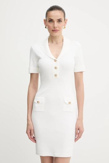 Šaty Guess FELICITY béžová farba, mini, priliehavé, W5YK29 Z0130