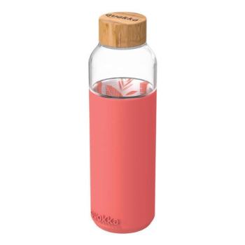 Quokka Flow sklenená fľaša 660 ml, pink botanical