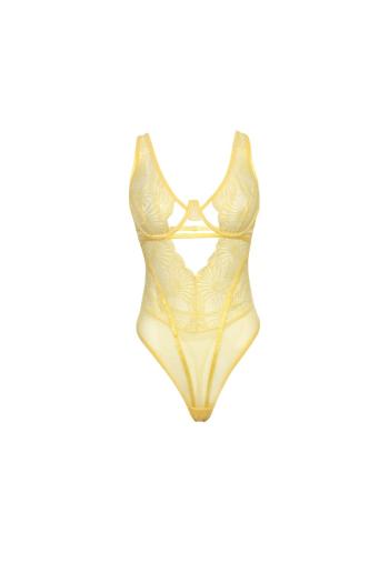 Svetložlté body s čipkou Tiana