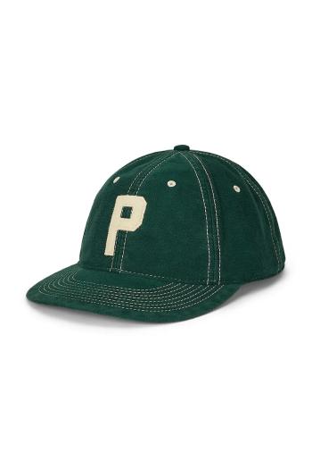 Menčestrová baseballová čiapka Polo Ralph Lauren zelená farba, s nášivkou, 710972686
