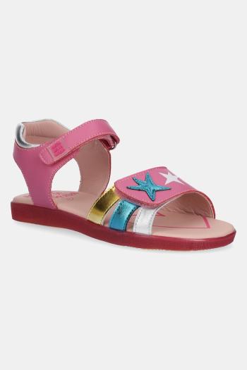 Detské kožené sandále Agatha Ruiz de la Prada ružová farba, 252960