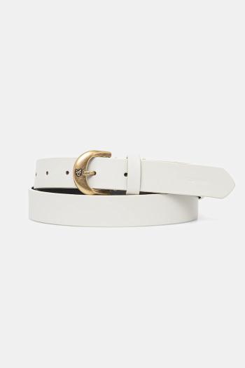Kožený opasok Calvin Klein Jeans dámsky, béžová farba, LV04K7009G