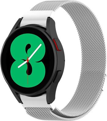 4wrist Brățară milaneză cu închidere magnetică pentru Samsung Galaxy Watch 6/5/4 - Silver