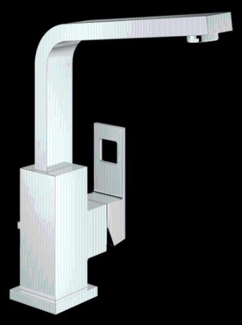 Drezová batéria GROHE Eurocube s otočným ramienkom chróm 31255000