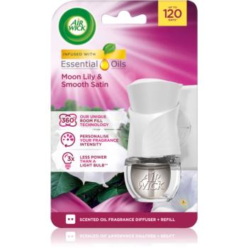Air Wick Moon Lily & Smooth Satin Electric elektrický osviežovač vzduchu s náplňou 19 ml