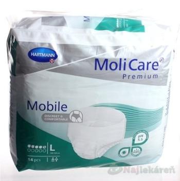 MoliCare Premium Mobile 5 kvapiek L zelené, plienkové nohavičky naťahovacie, 14ks