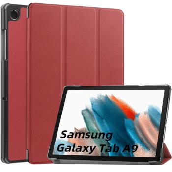 LEATHER Zaklápací kryt Samsung Galaxy Tab A9 červený