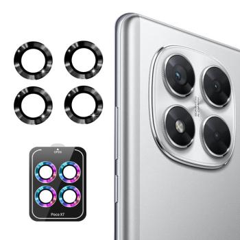 ENKAY ALU Sklo pre fotoaparát Xiaomi Redmi Note 14 Pro 5G / Poco X7 BLACK