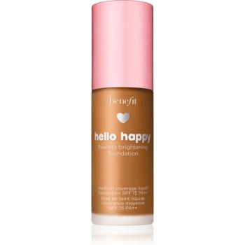 Benefit Hello Happy Flawless Brightening Foundation rozjasňujúci tekutý make-up SPF 15 odtieň 08 Tan Warm 30 ml