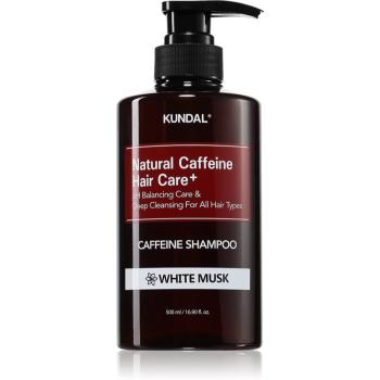 KUNDAL Caffeine Shampoo White Musk prírodný šampón proti vypadávaniu vlasov 500 ml