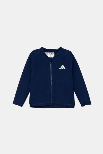 Detské tričko s dlhým rukávom na kúpanie adidas Performance tmavomodrá farba, JI7350