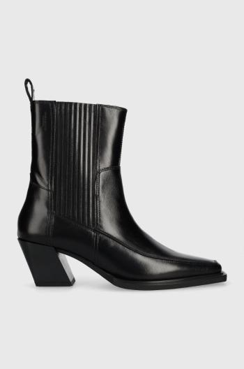 Kožené členkové topánky Vagabond Shoemakers ALINA dámske, čierna farba, na podpätku, 5421.201.20