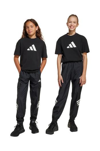 Detské tepláky adidas čierna farba, s potlačou, JJ4780