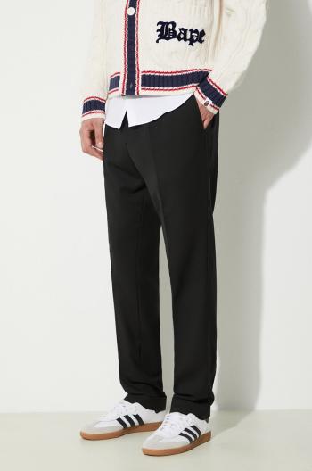 Vlnené nohavice Paul Smith čierna farba, strih chinos, M1R-921T-G00001
