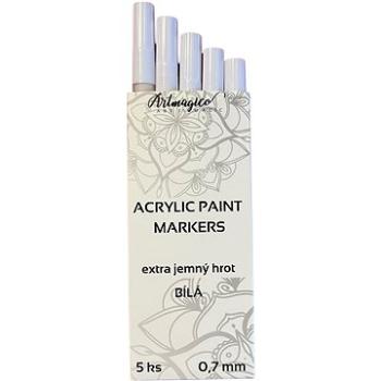 Artmagico akrylový popisovač 5 kusov biela 0,7 mm (273)