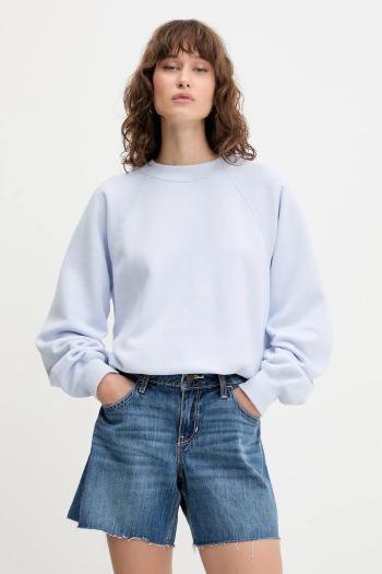 Mikina Abercrombie & Fitch modrá farba, jednofarebná, KI152-5352-240