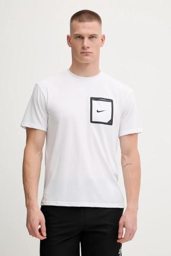 Plavecké tričko Nike biela farba, NESSF506