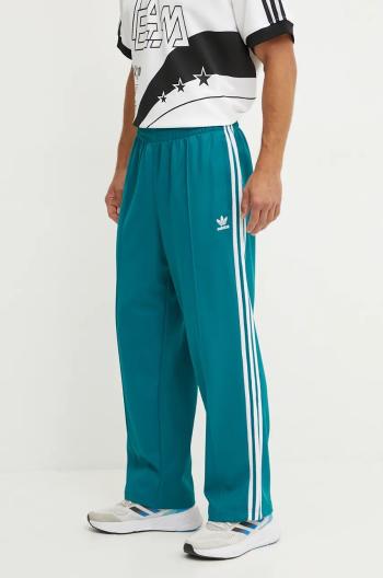 Tepláky adidas Originals Adicolor Baggy Fit Firebird Pant tyrkysová farba, s nášivkou, IZ2473