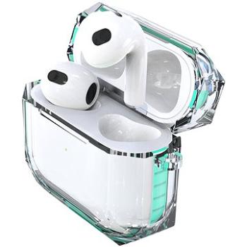 Hishell two colour clear case for Airpods 3 green (HAC-5 green-Airpods 3)
