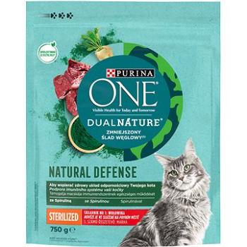 Purina ONE Dual Nature Sterilized Spirulína s hovädzím 750 g (7613036716512) + ZDARMA Maškrty pre mačky Dentalife