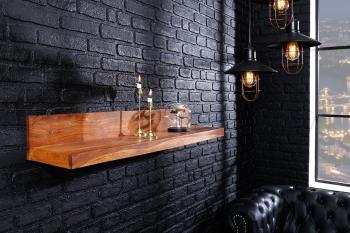 LuxD Dizajnová nástenná polica Elegant 80 cm Sheesham