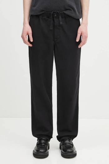 Nohavice Norse Projects Ezra Light Stretch čierna farba, strih chinos, N25.0369.9999