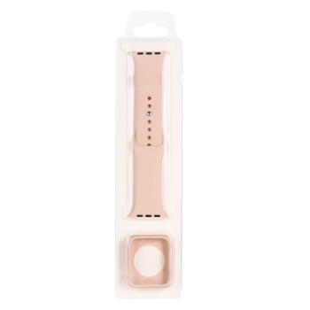 PROTEMIO COVER SET Remienok + obal na hodinky Apple Watch 6 / 5 / 4 / SE 40mm svetloružový