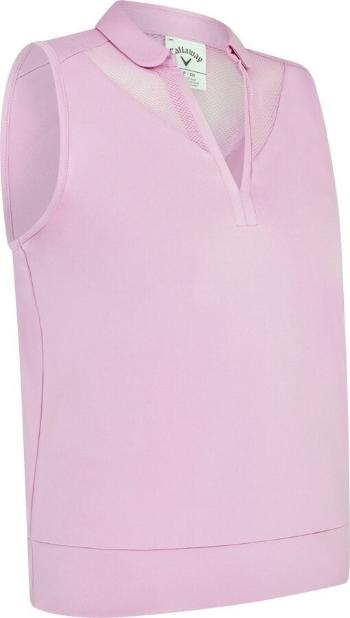 Callaway Waist Length Mesh Detail Sleeveless Womens Orchid L Polo košeľa