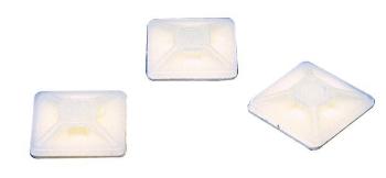Fixapart CTMB 01 - samolepiaca príchytka pre sťahovacie pásky 3.6mm, 19x19mm, biela