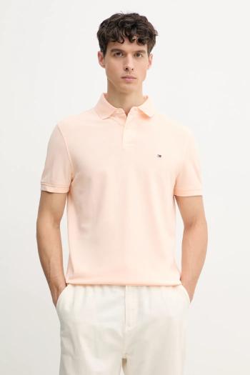 Polo tričko Tommy Hilfiger Pánske oranžové vzorované MW0MW17770