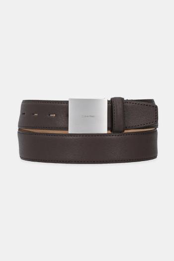 Kožený opasok Calvin Klein hnedá farba, LV04D7013G