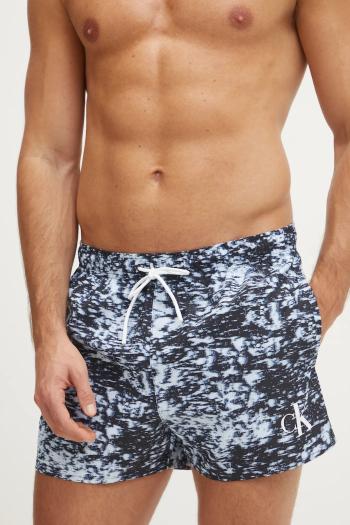Plavkové šortky Calvin Klein tmavomodrá farba, KM0KM01172
