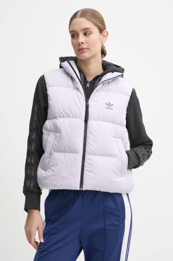 Páperová vesta adidas Originals Regen Down Vest dámska, fialová farba, zimná, IW8366