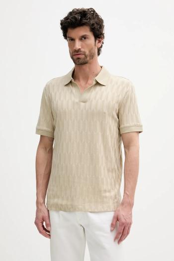 Polo tričko Marciano Guess pánske, béžová farba, jednofarebné, 5GHP03 6326A