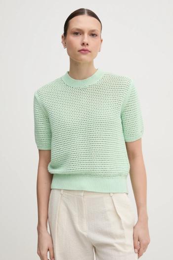 Tričko Tommy Hilfiger dámske, zelená farba, WW0WW45950
