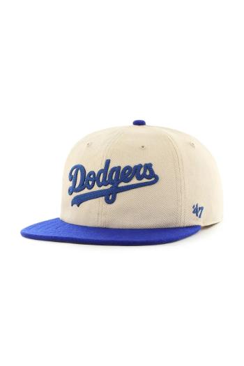 Bavlnená šiltovka 47 brand MLB LA Dodgers biela farba, s nášivkou, B-FLDST12HTP-SS