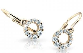 Cutie Diamonds Trblietavé detské náušnice zo žltého zlata s briliantmi DC2154-10-00-X-1