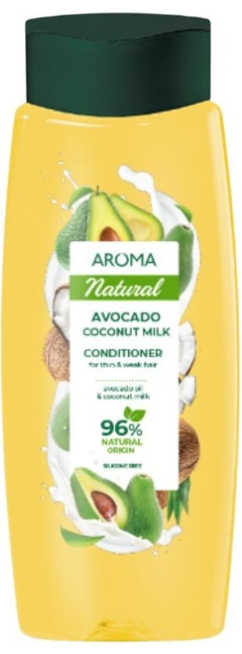 AROMA Kondicionér na jemné a slabé vlasy Avocado & Coconut Milk 400 ml