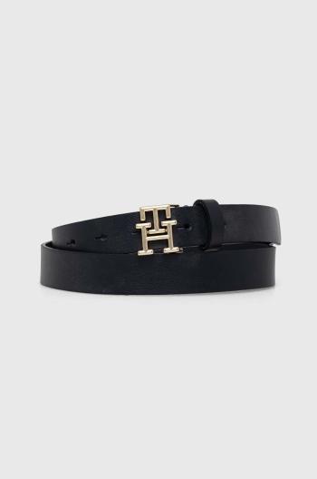 Kožený opasok Tommy Hilfiger dámsky,čierna farba,AW0AW15182