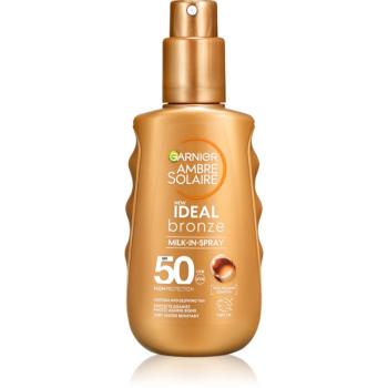 Garnier Ambre Solaire Ideal Bronze opaľovacie mlieko v spreji na telo SPF 50 150 ml