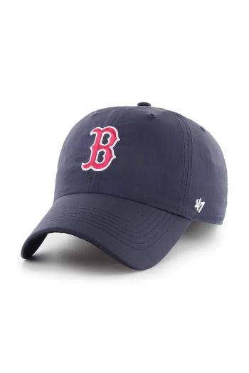 Bavlnená šiltovka 47 brand MLB Boston Red Sox tmavomodrá farba, jednofarebná, B-BRRRC02BBU-NY